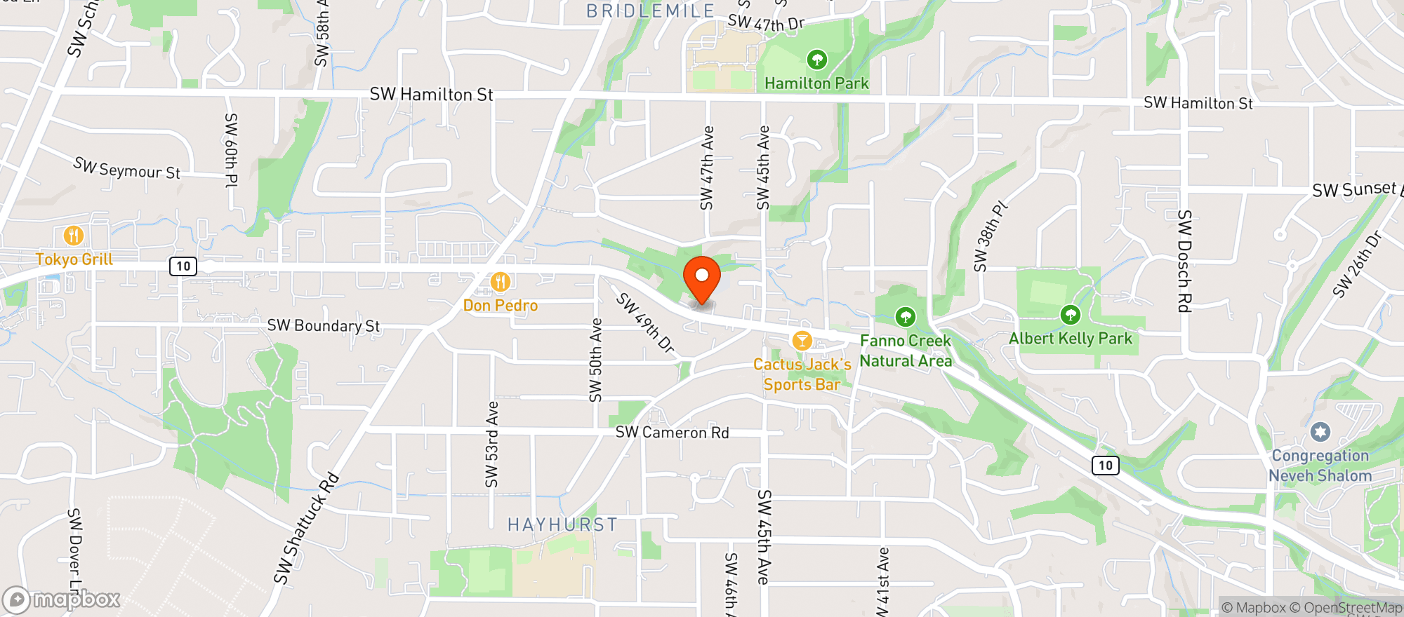 Map showing Nectar -beaverton