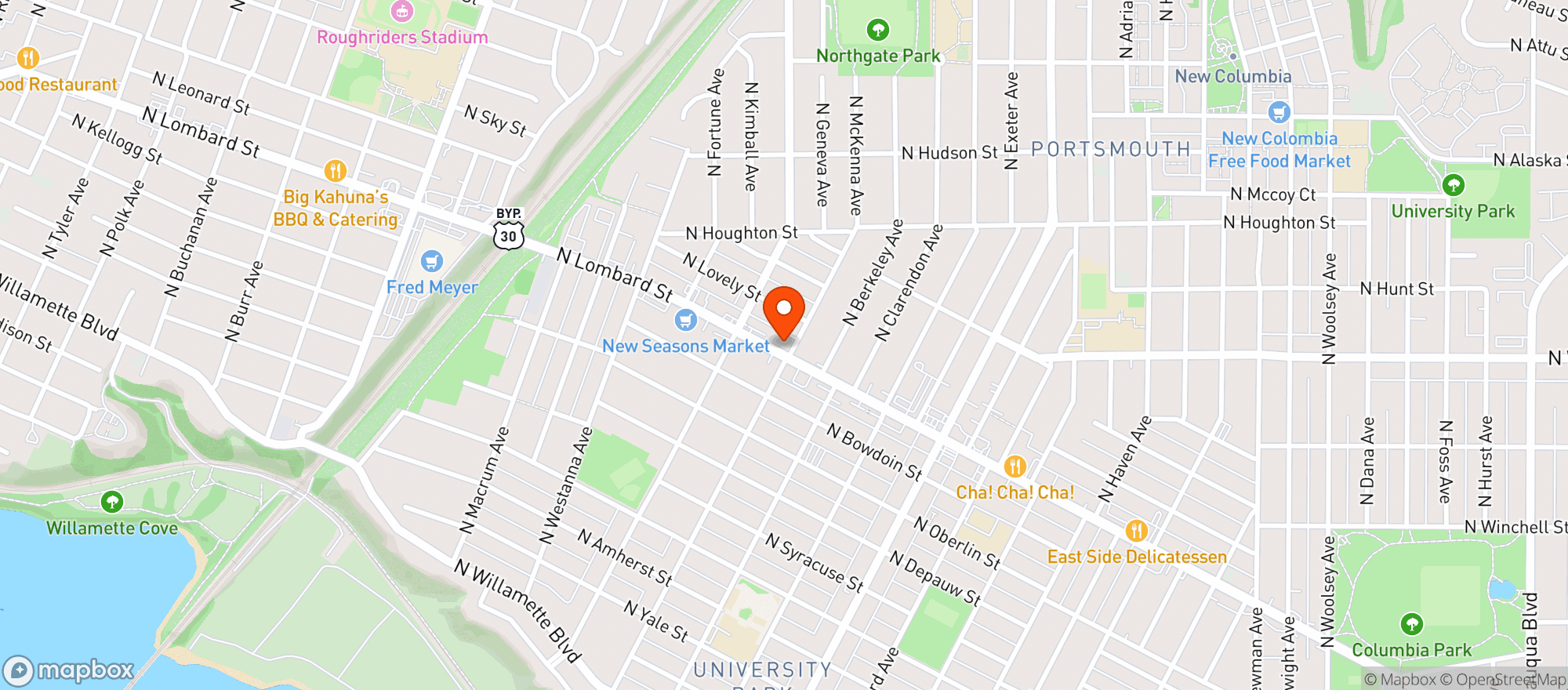 Map showing Pomalo Bar