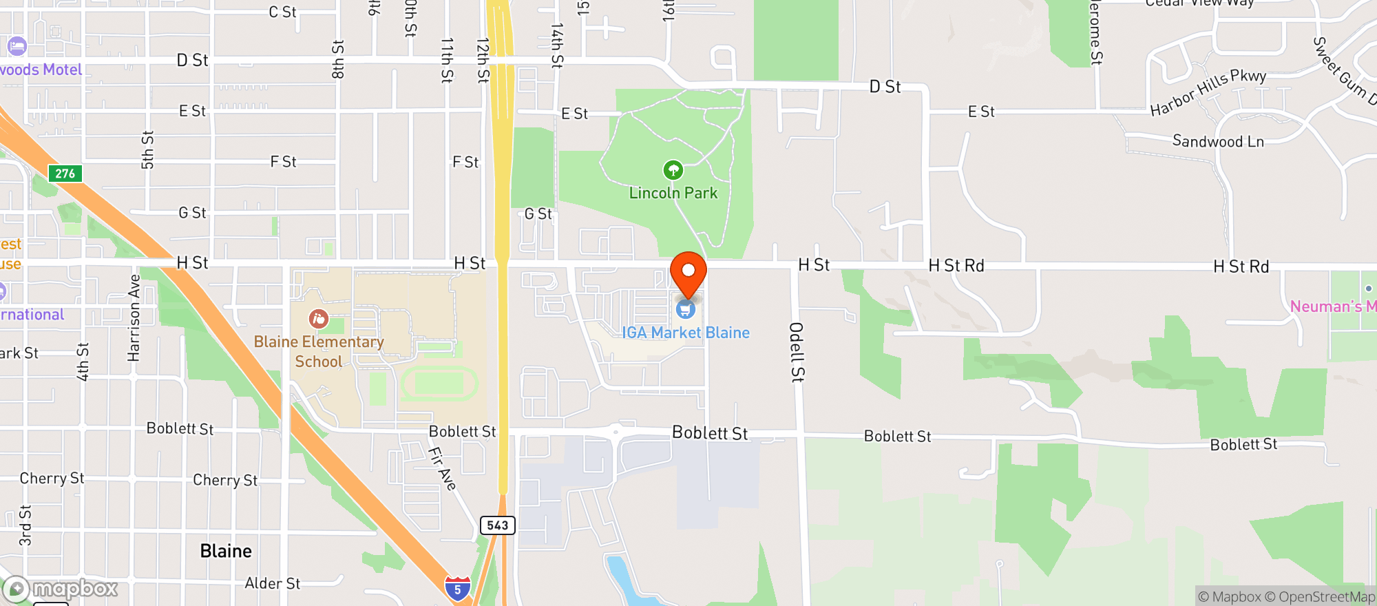 Map showing Cost Cutter