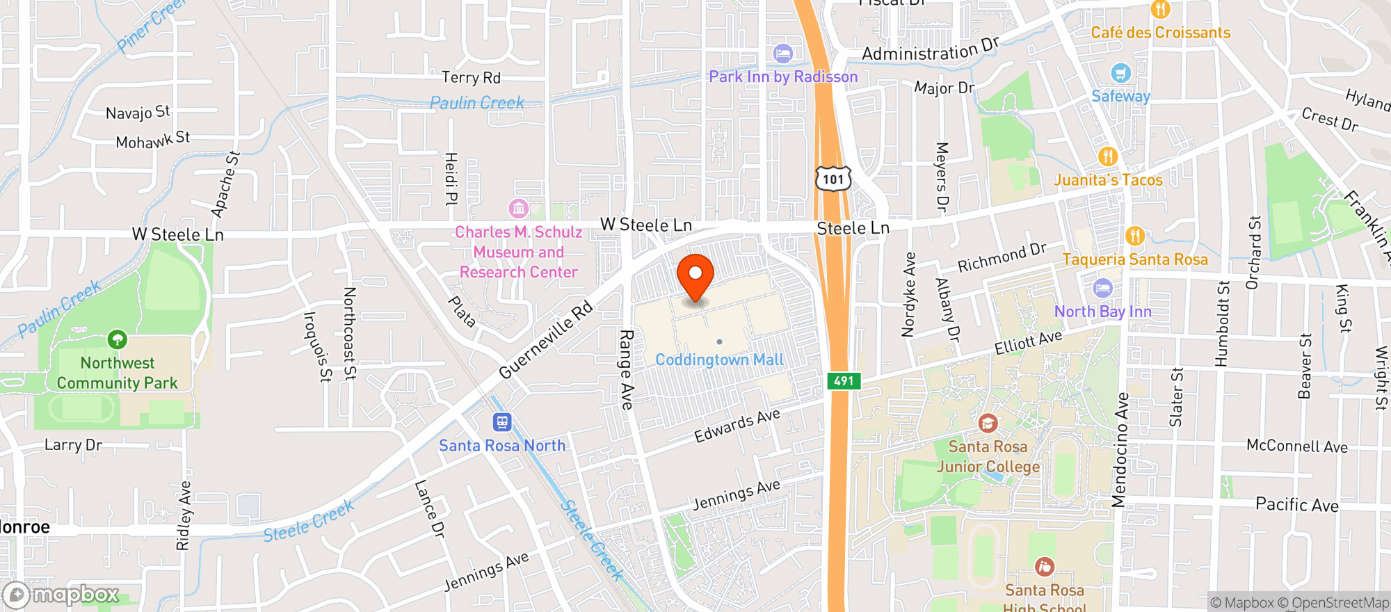Map showing Gnc