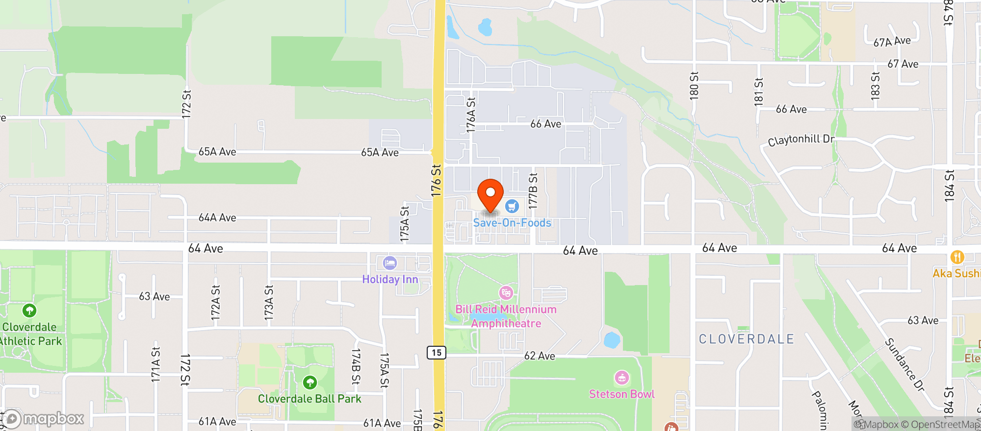 Map showing London Drugs