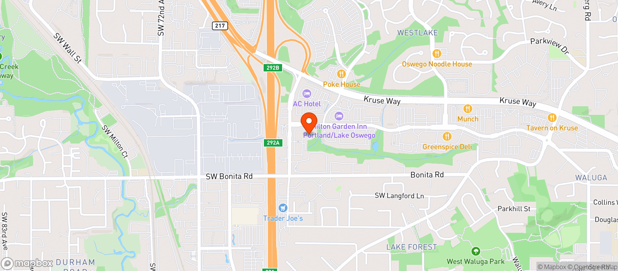 Map showing Berkeleys Grill