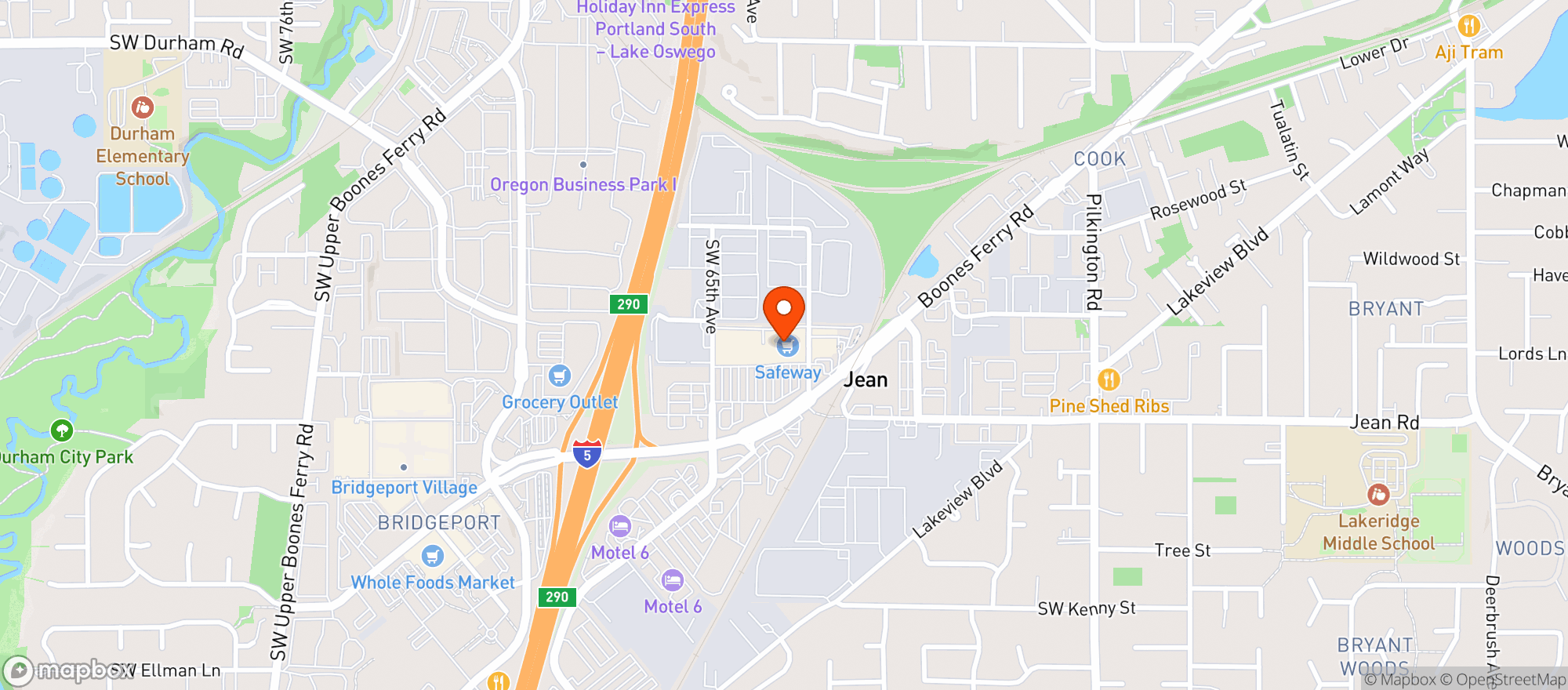 Map showing Safeway #1047 Lake Grove