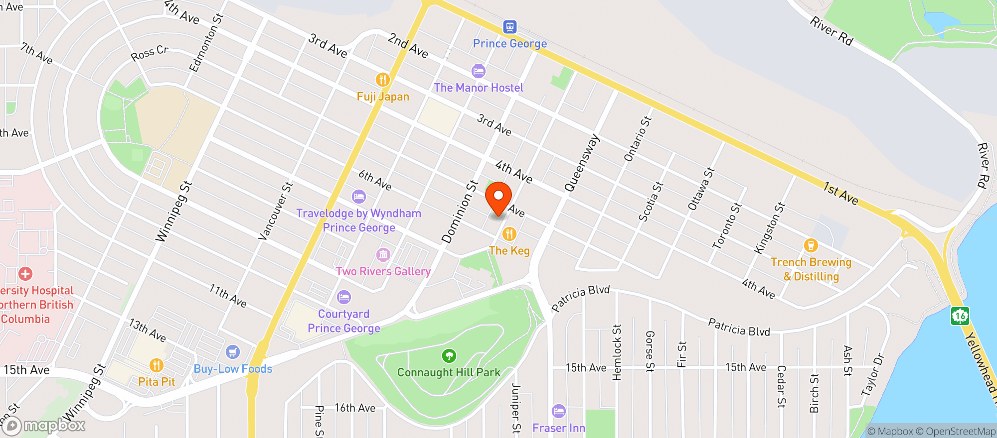 Map showing Birch & Boar Butchery