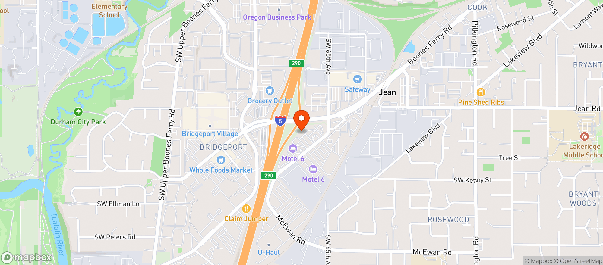Map showing Mary Jane’s House of Glass - Bridgeport