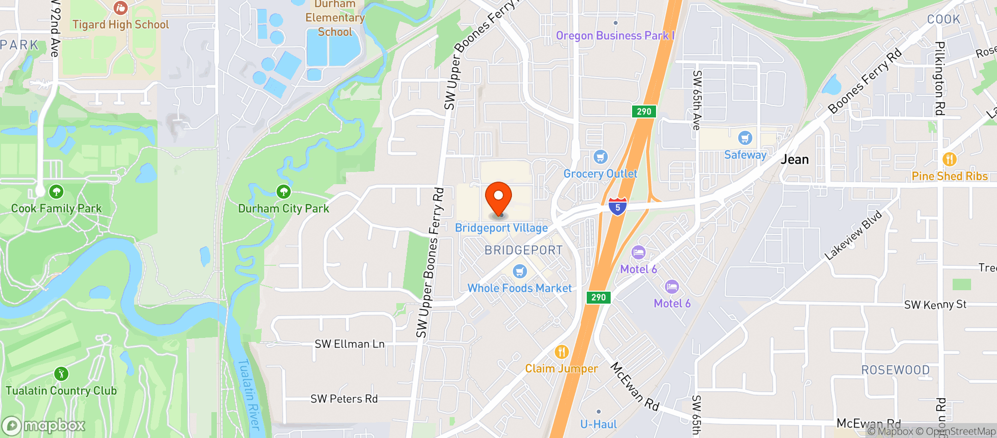 Map showing California Pizza Kitche #224