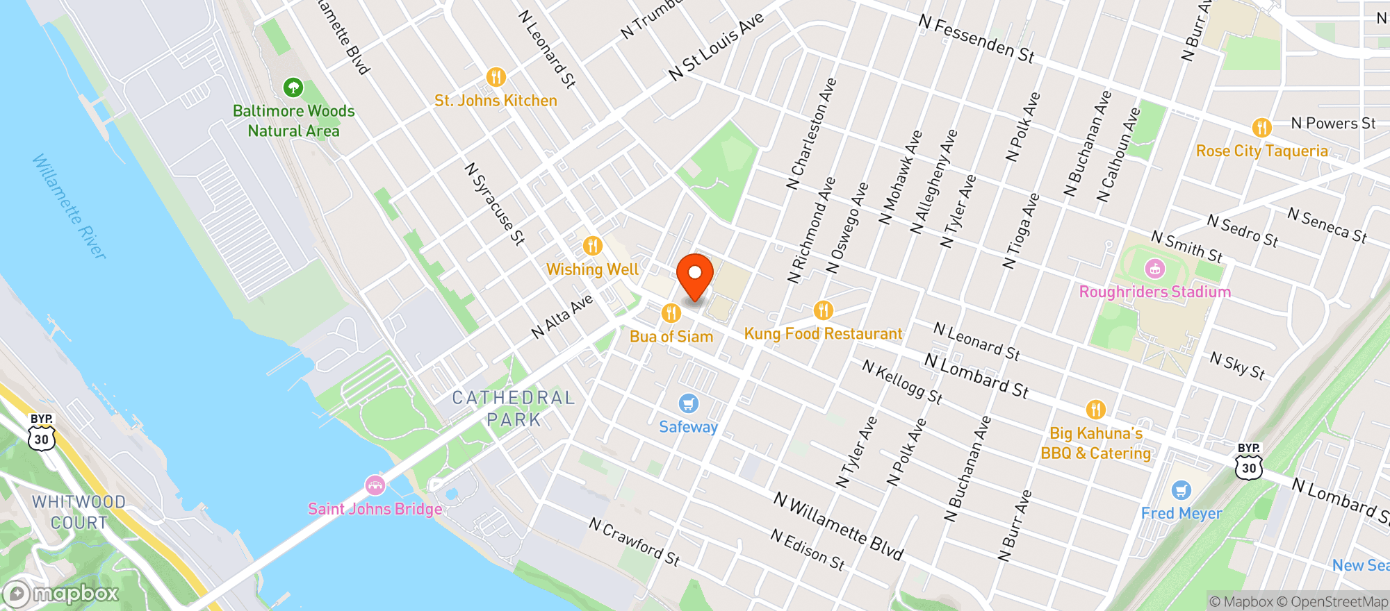 Map showing Stormbreaker St Johns