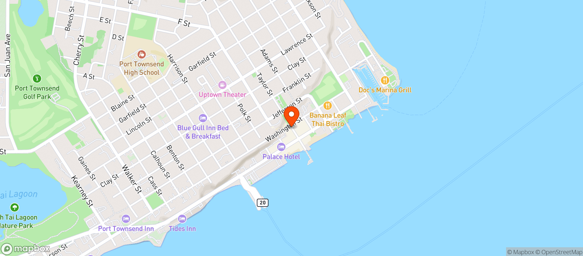 Map showing SILVERWATER CAFE