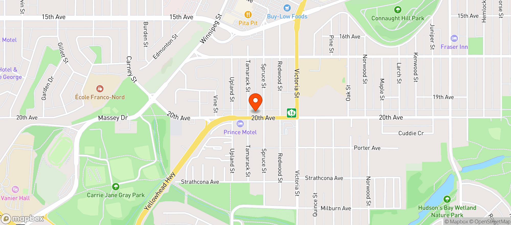 Map showing Ave Maria Health
