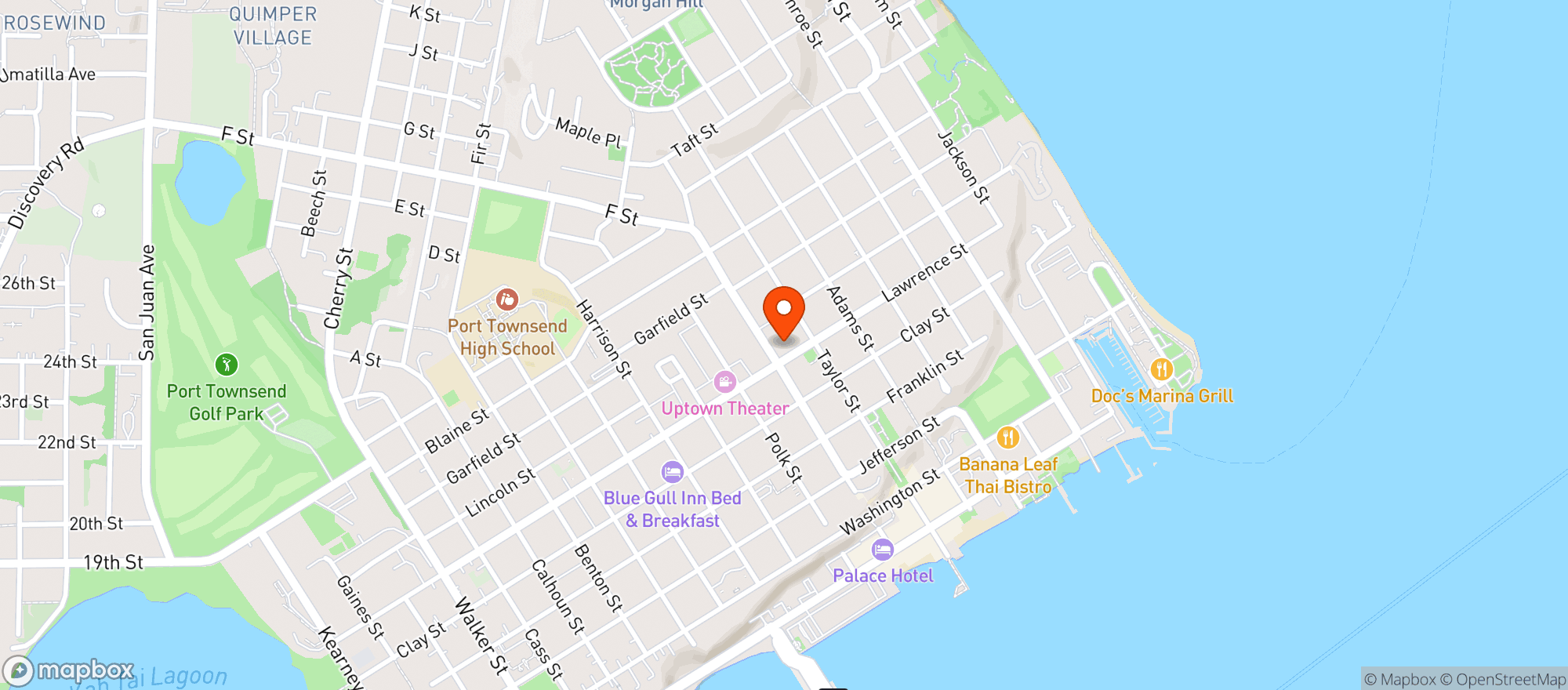 Map showing Aldrich's