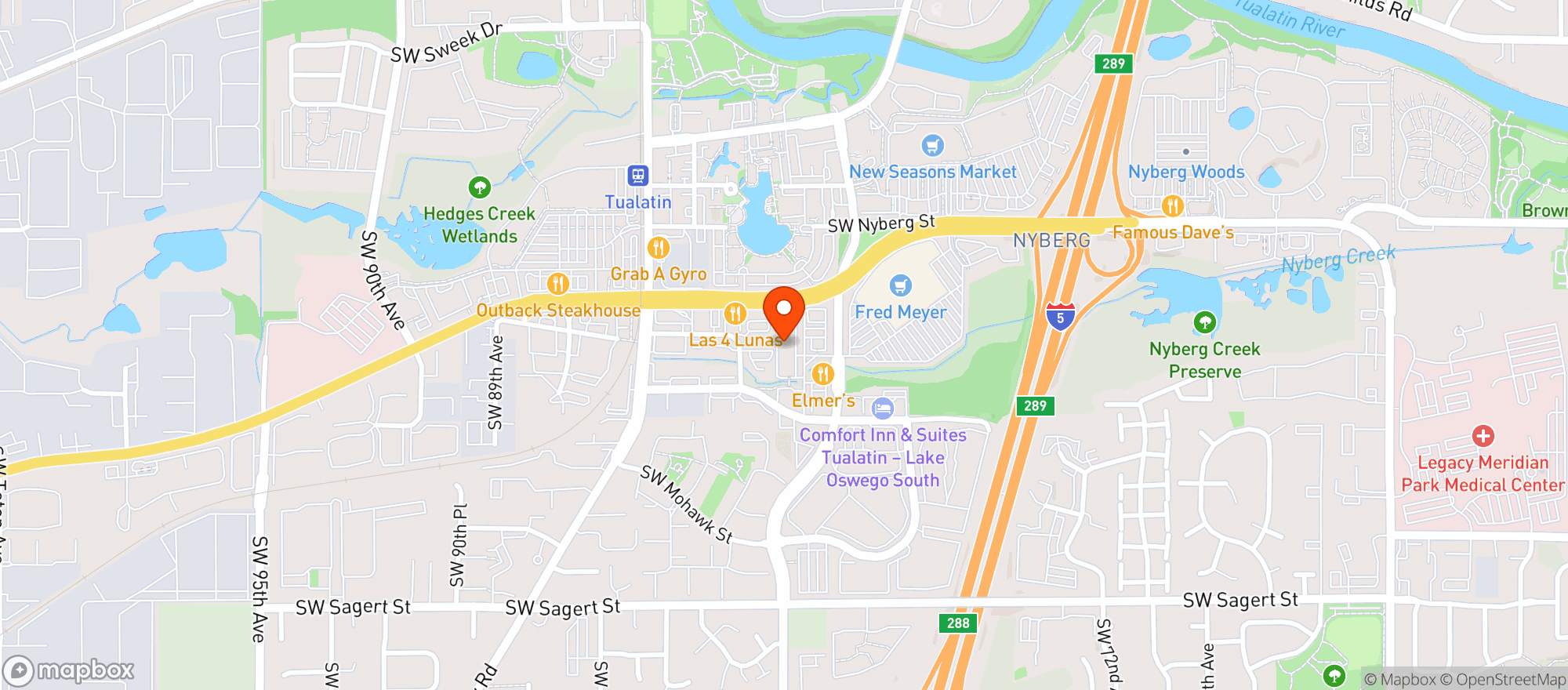 Map showing Tualatin Liquor