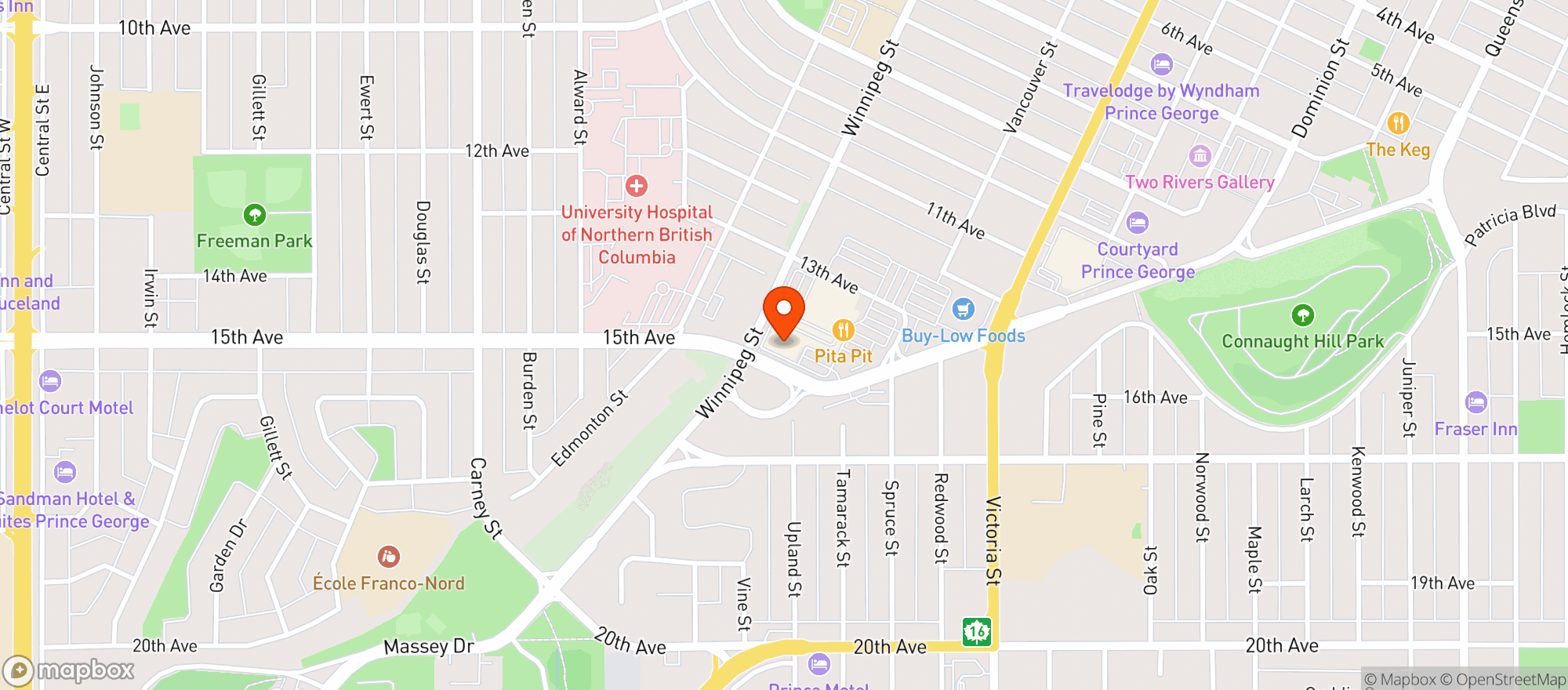 Map showing London Drugs
