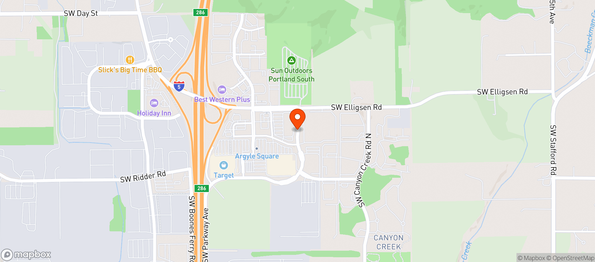 Map showing STAFFORD BEVERAGE