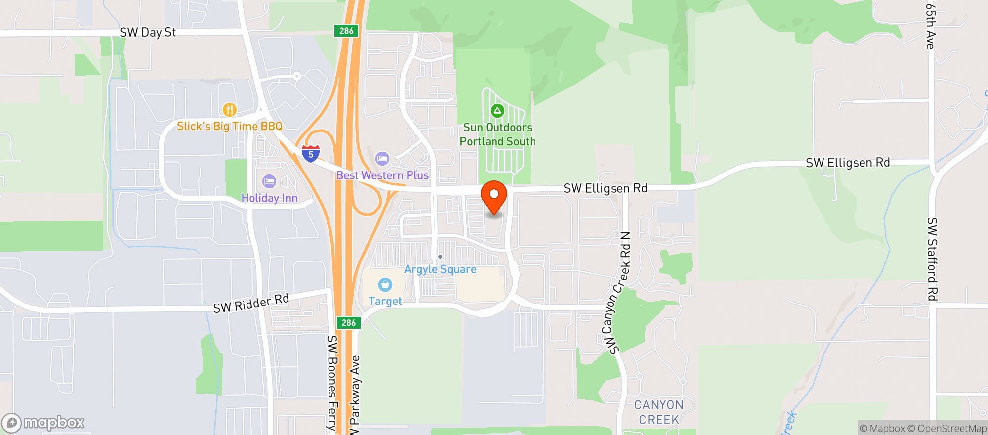 Map showing Stafford Beverages