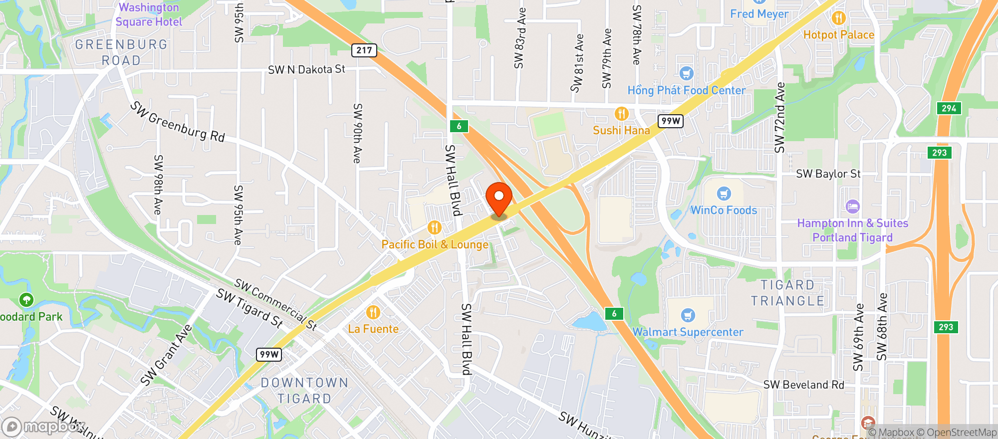 Map showing Jacksons #519 - Tigard