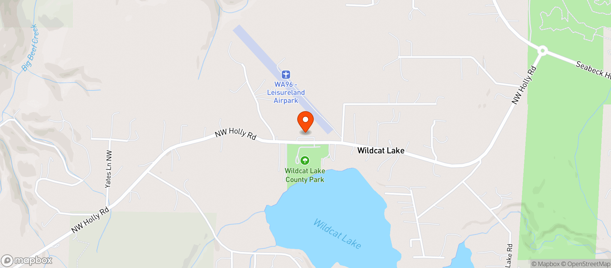 Map showing Wildcat Lake Grocery