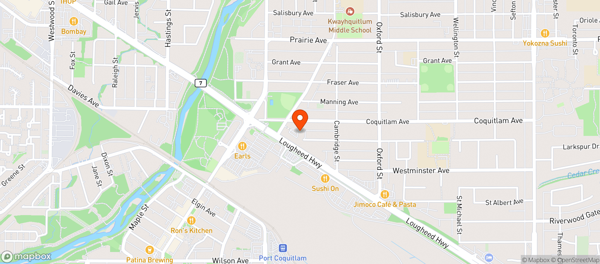 Map showing Shaughnessy Beer & Wine Store