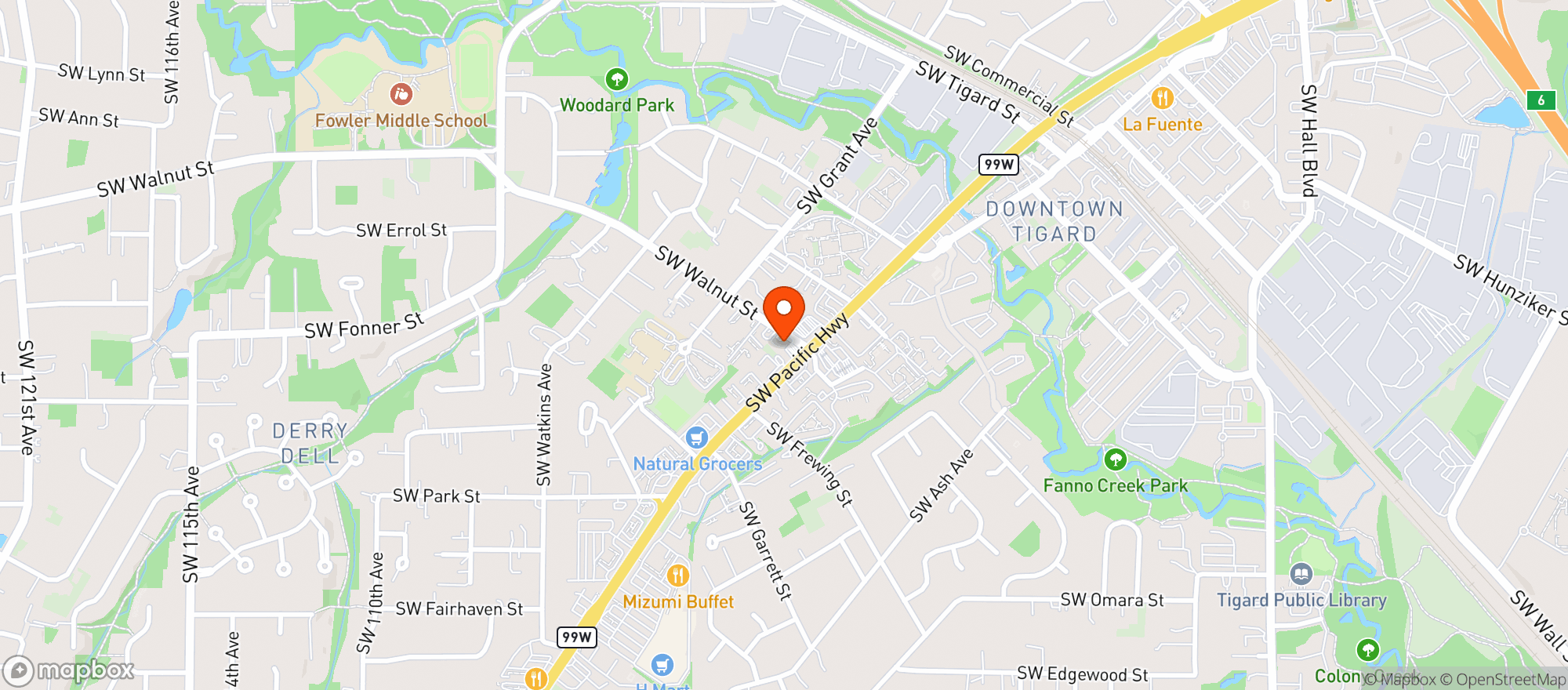 Map showing City Center Food Mart