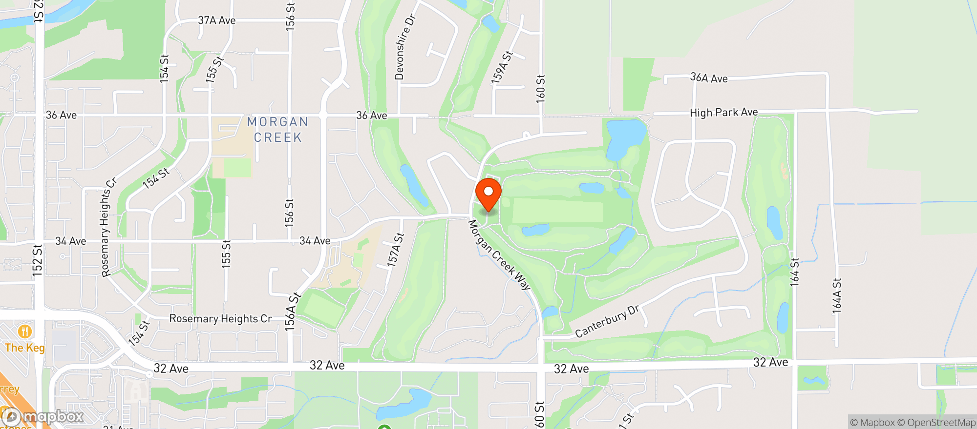 Map showing Morgan Creek Golf Course