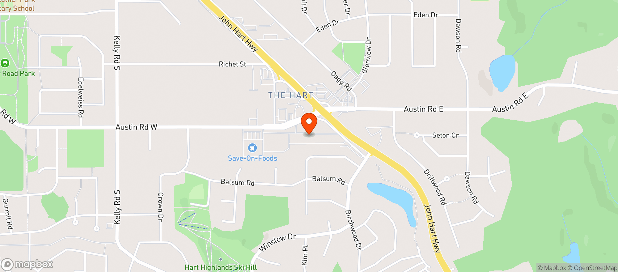 Map showing Homesteader #3 - Prince George