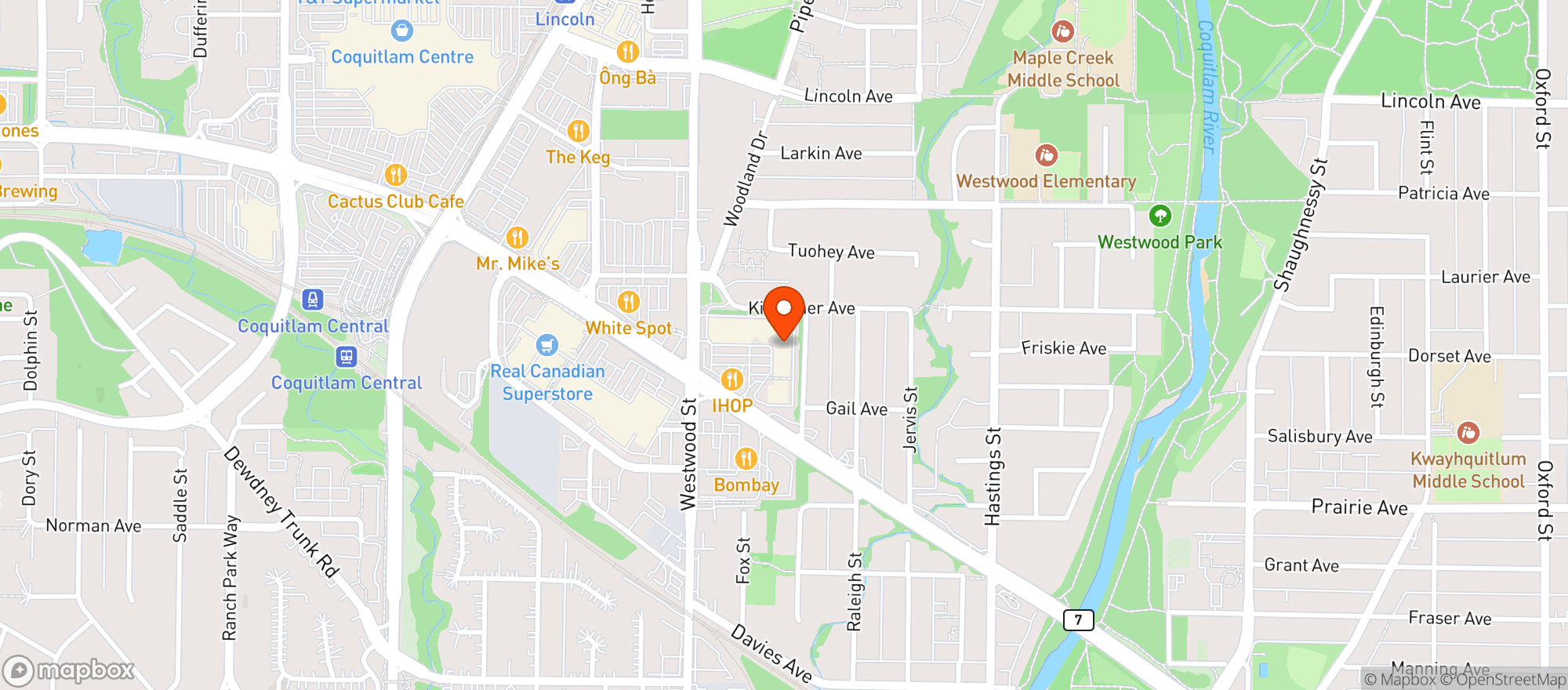 Map showing Pomme Natural POCO