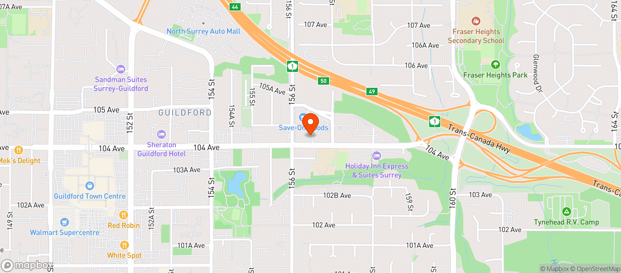 Map showing Save-on-foods
