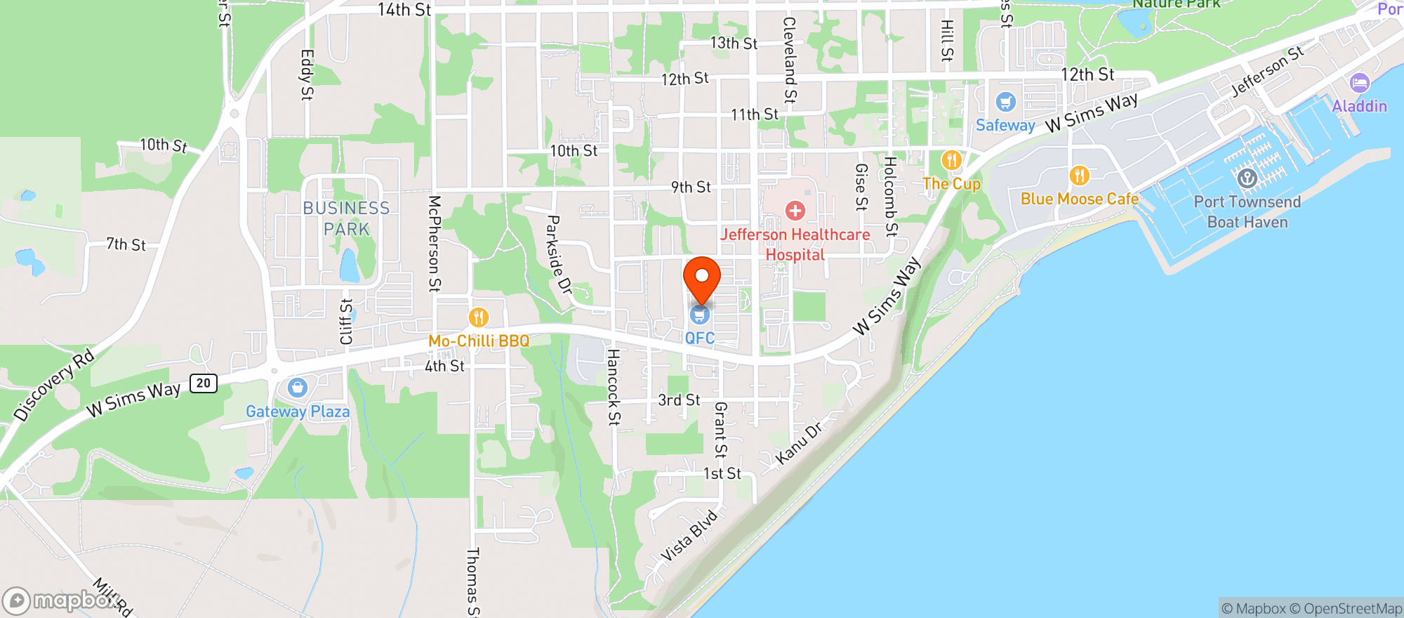 Map showing Quality Food Center #106