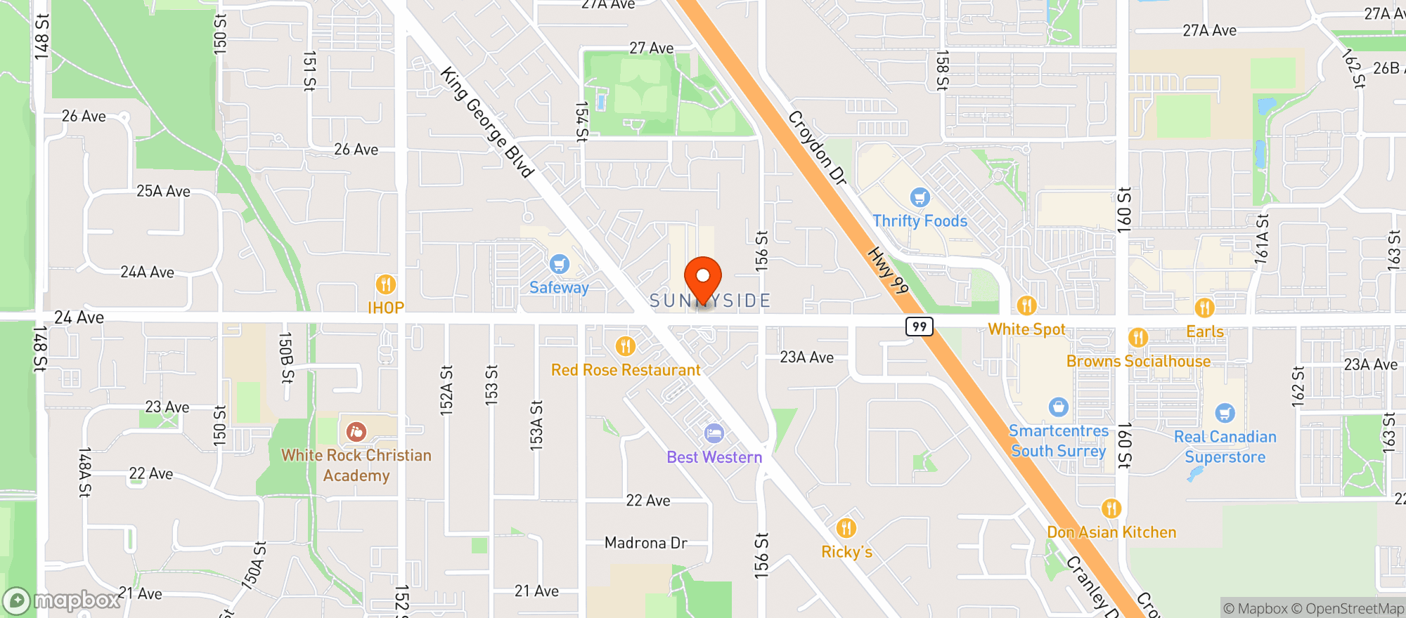 Map showing Safeway # 4914 Peninsula Village