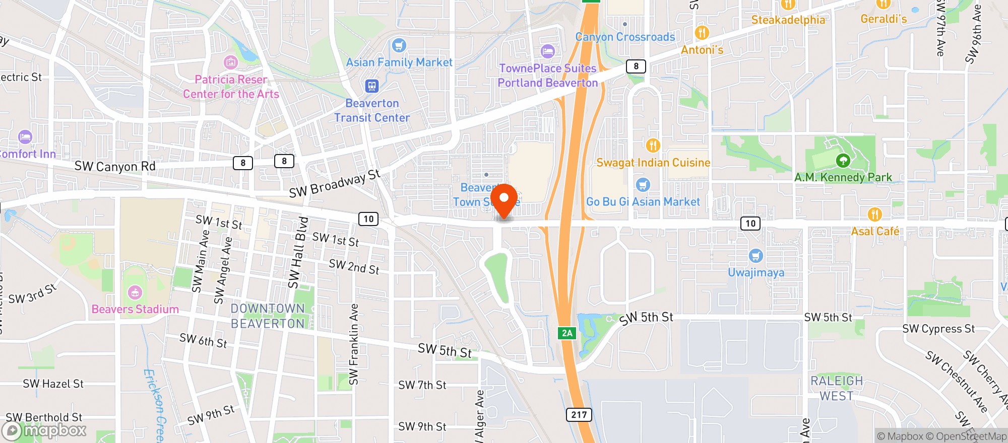 Map showing Fred Meyer