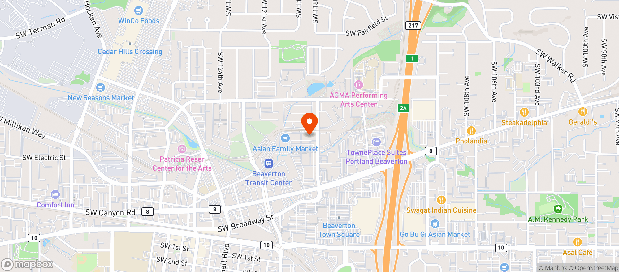 Map showing Natural Grocers by Vitamin Cottage - Natural Grocers by VC_Beaverton (BV) - 00530073