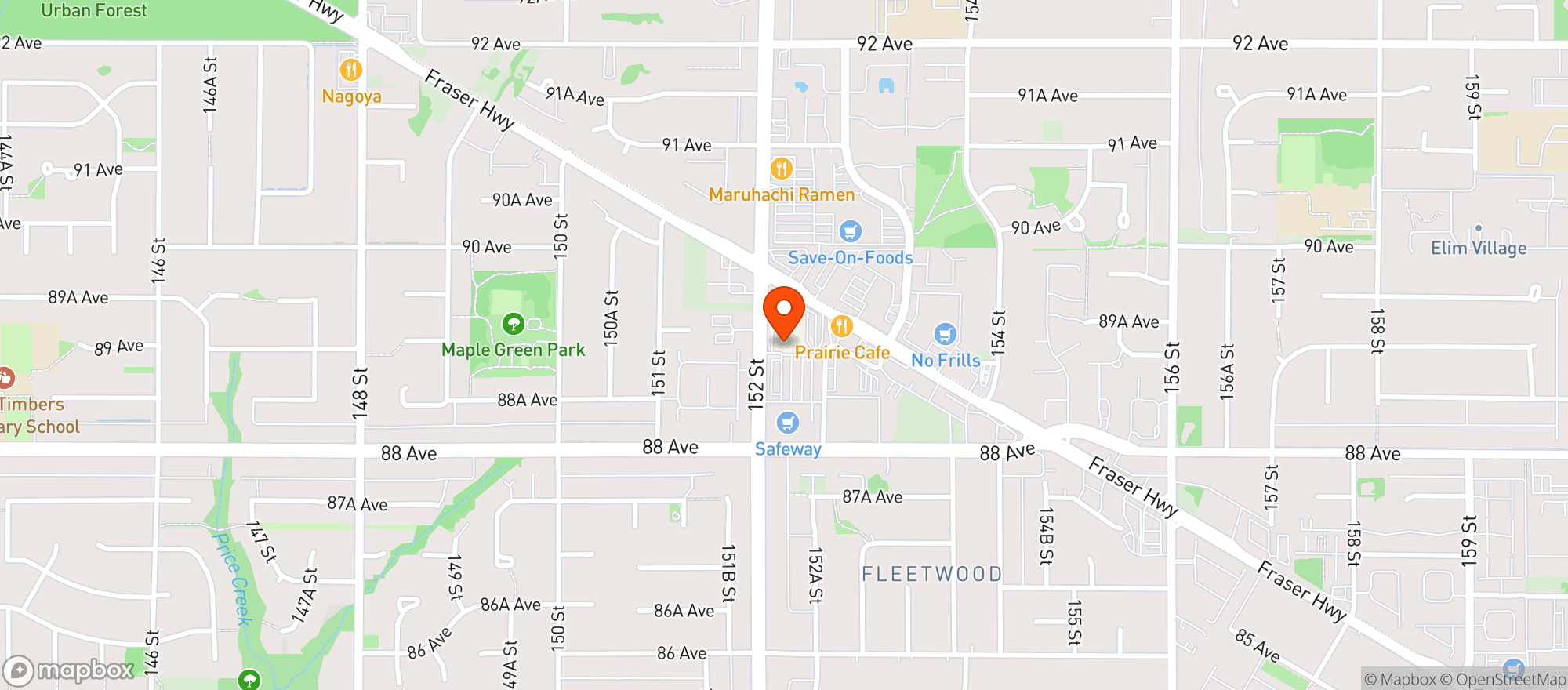 Map showing Bcliquor Fleetwood