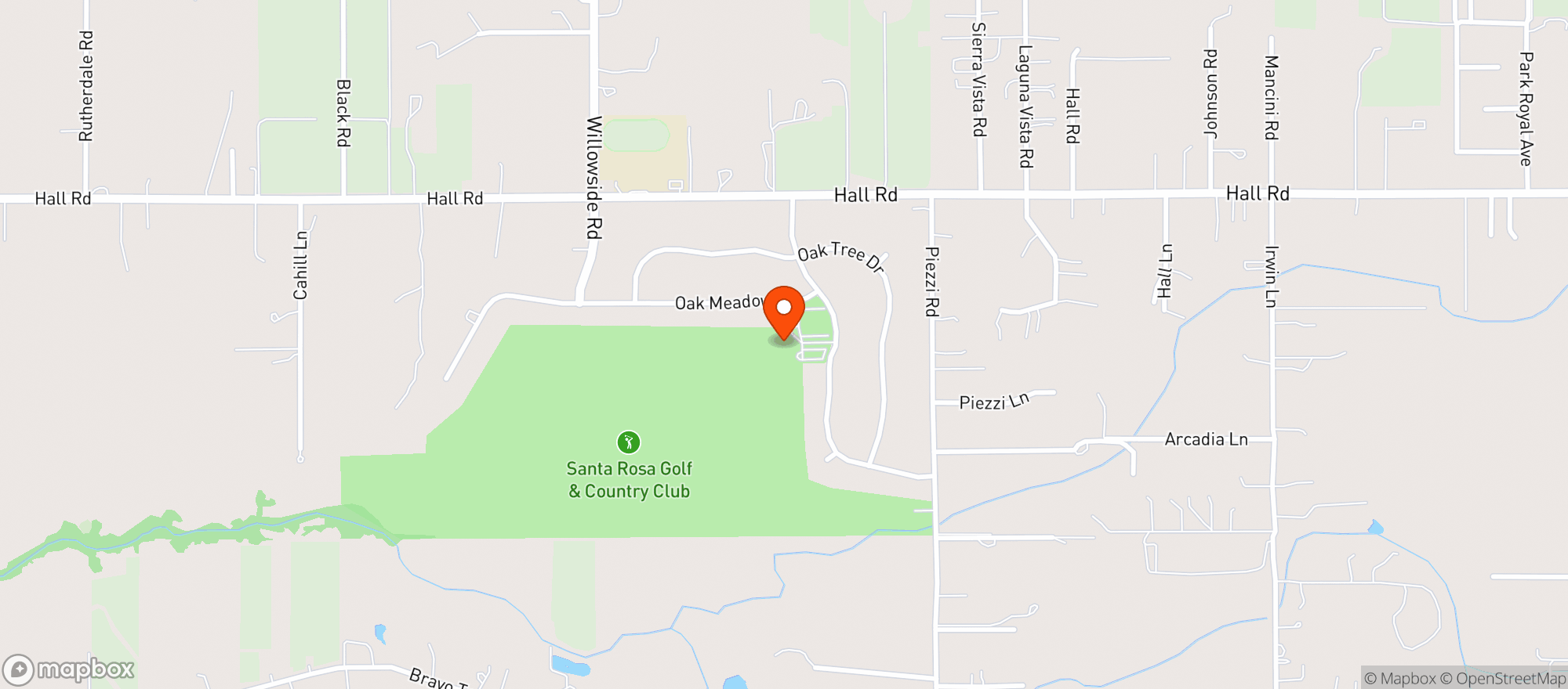 Map showing Santa Rosa Golf & Count #3008