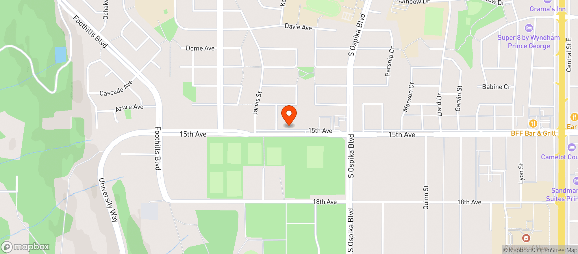 Map showing Foothills Foods & Deli