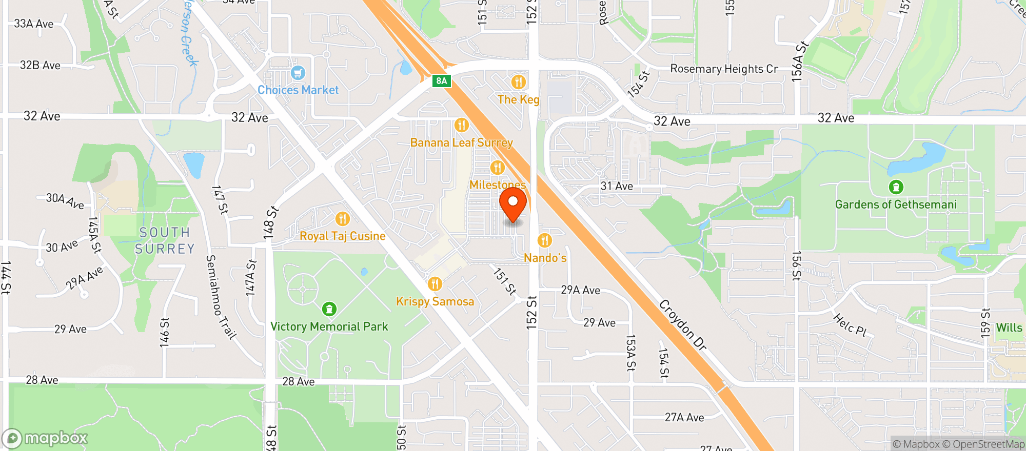 Map showing Staples