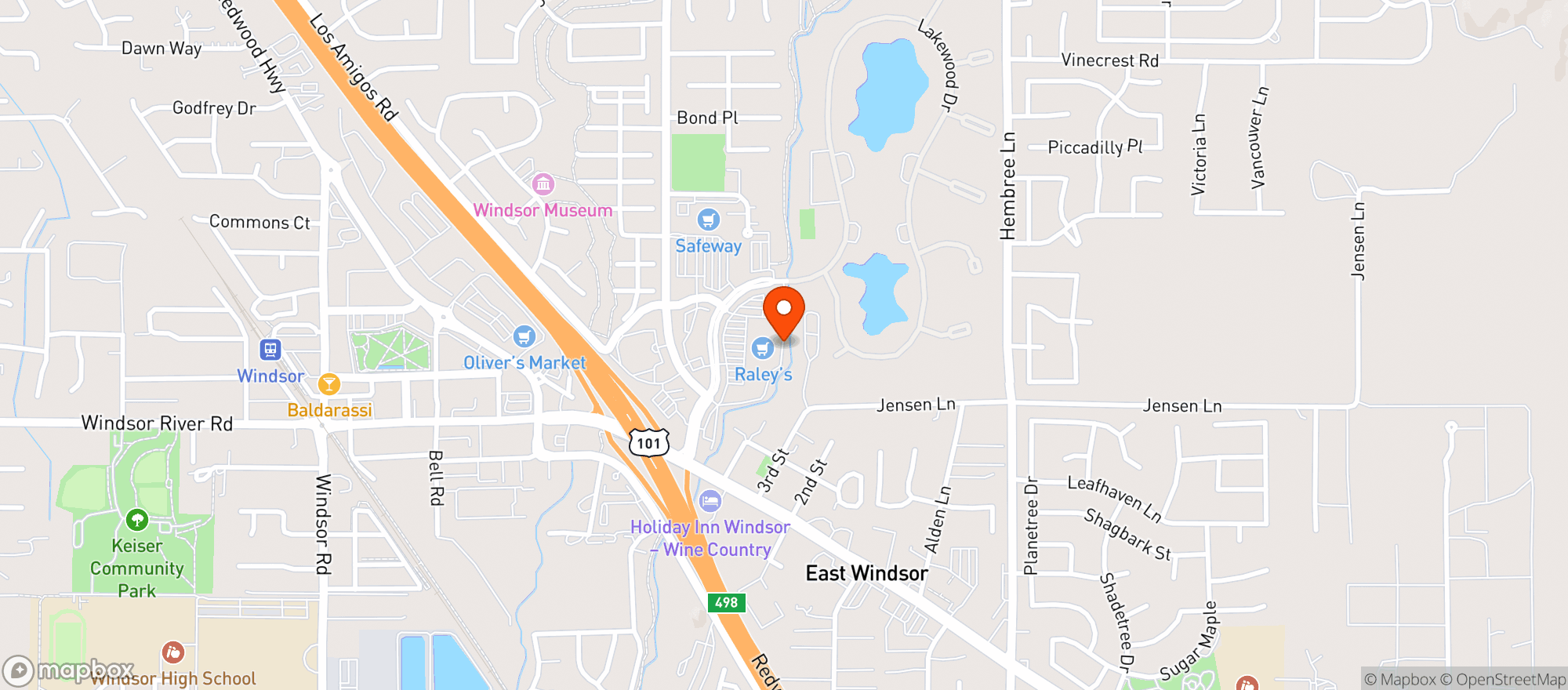 Map showing Raleys (Windsor) - 002500341