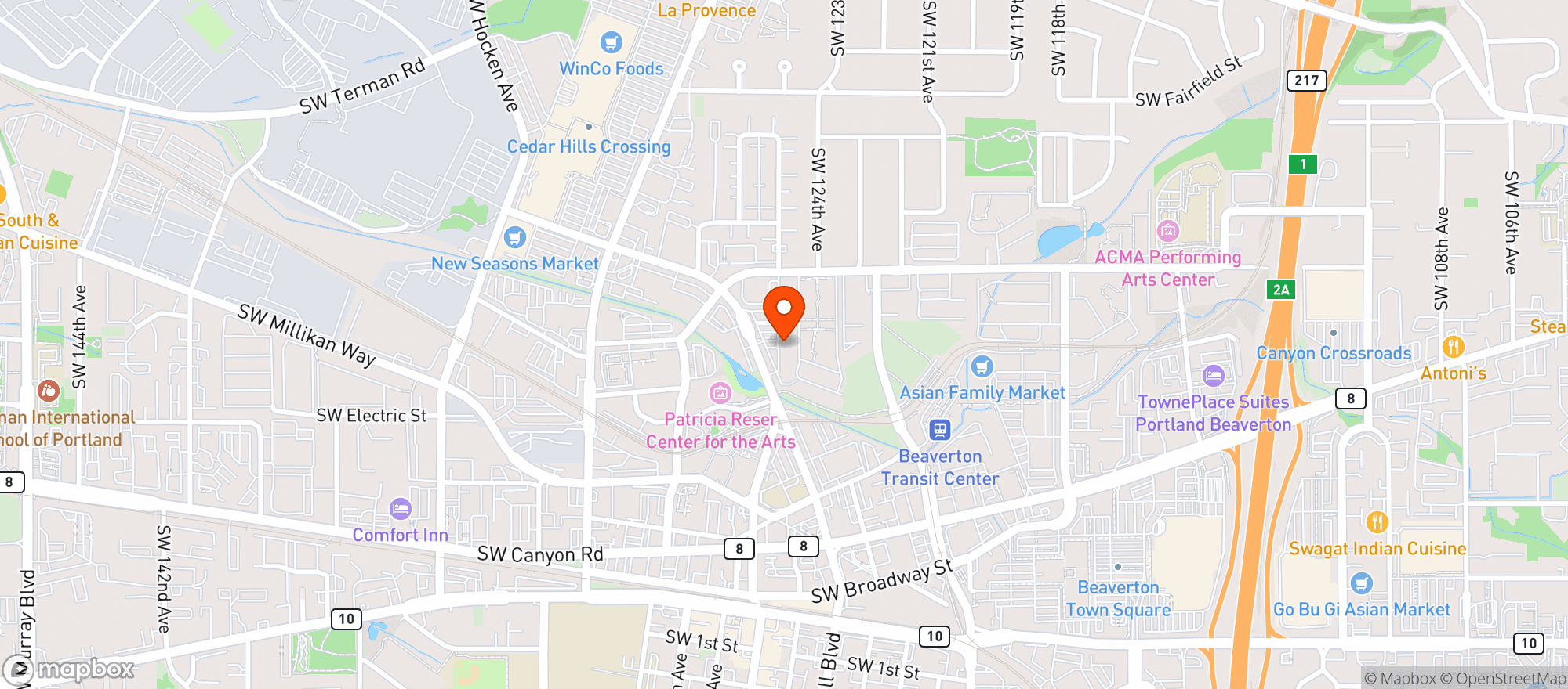 Map showing Decarli Restaurant