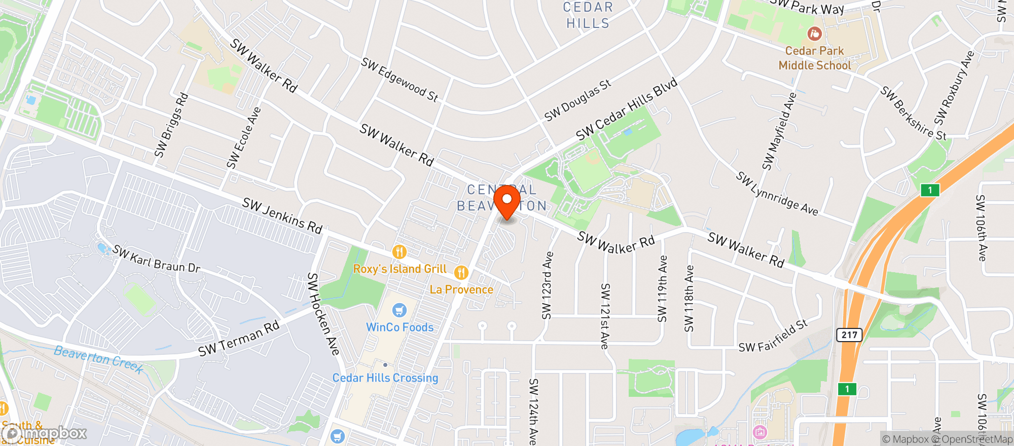 Map showing Vitamin Shoppe - Beaverton