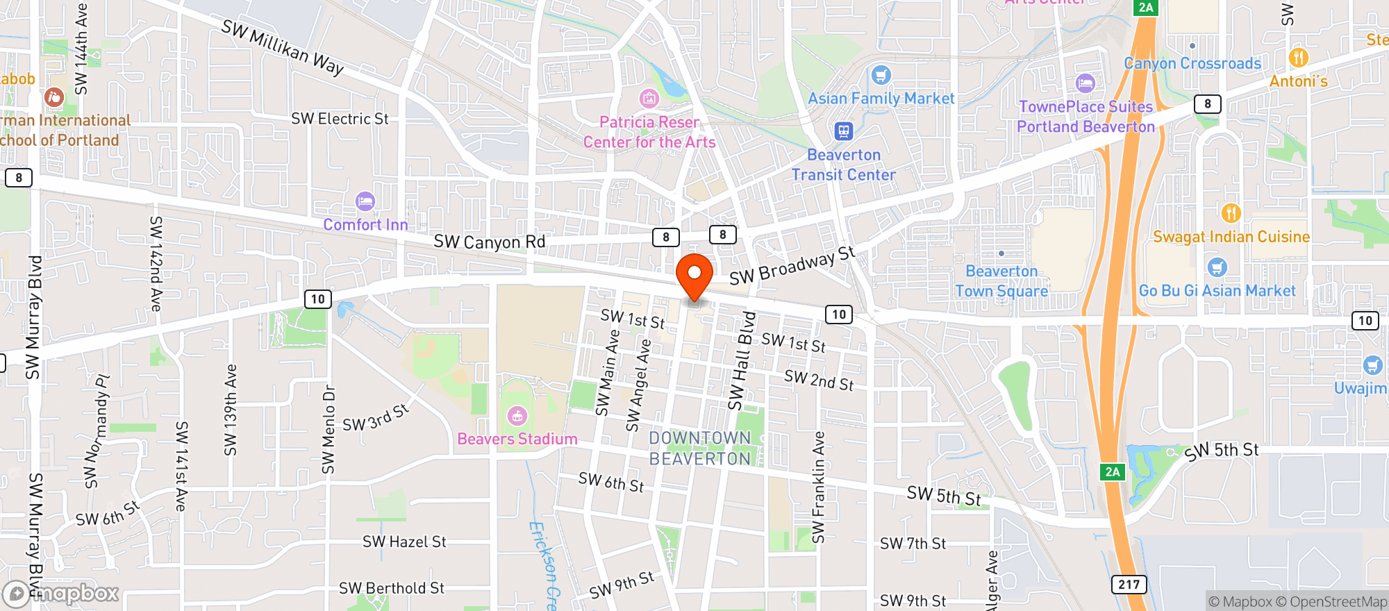 Map showing Loyal Legion Beaverton