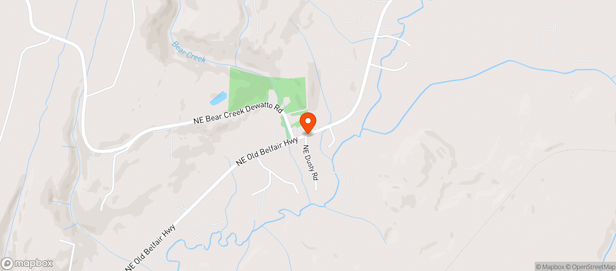 Map showing Bear Creek Country Store