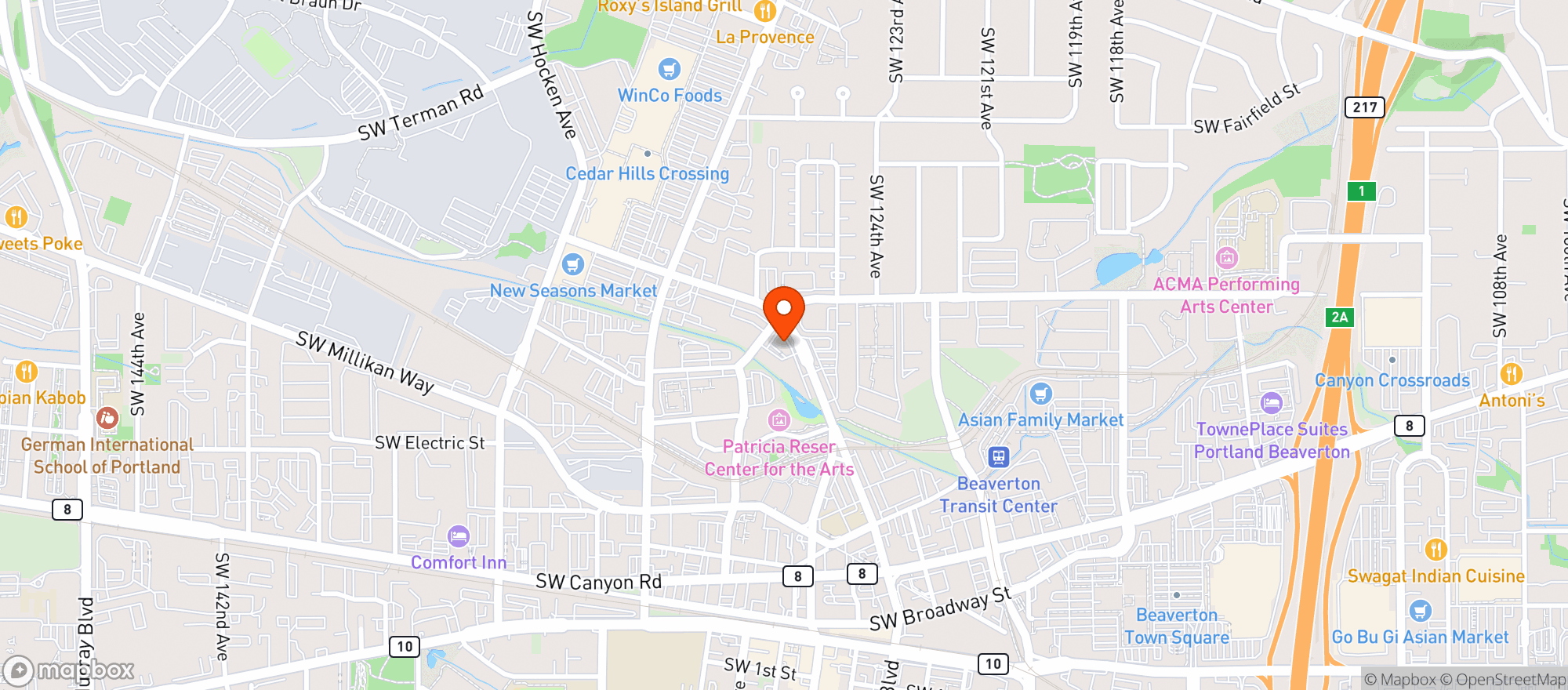 Map showing The Hot Box Smoke Shop