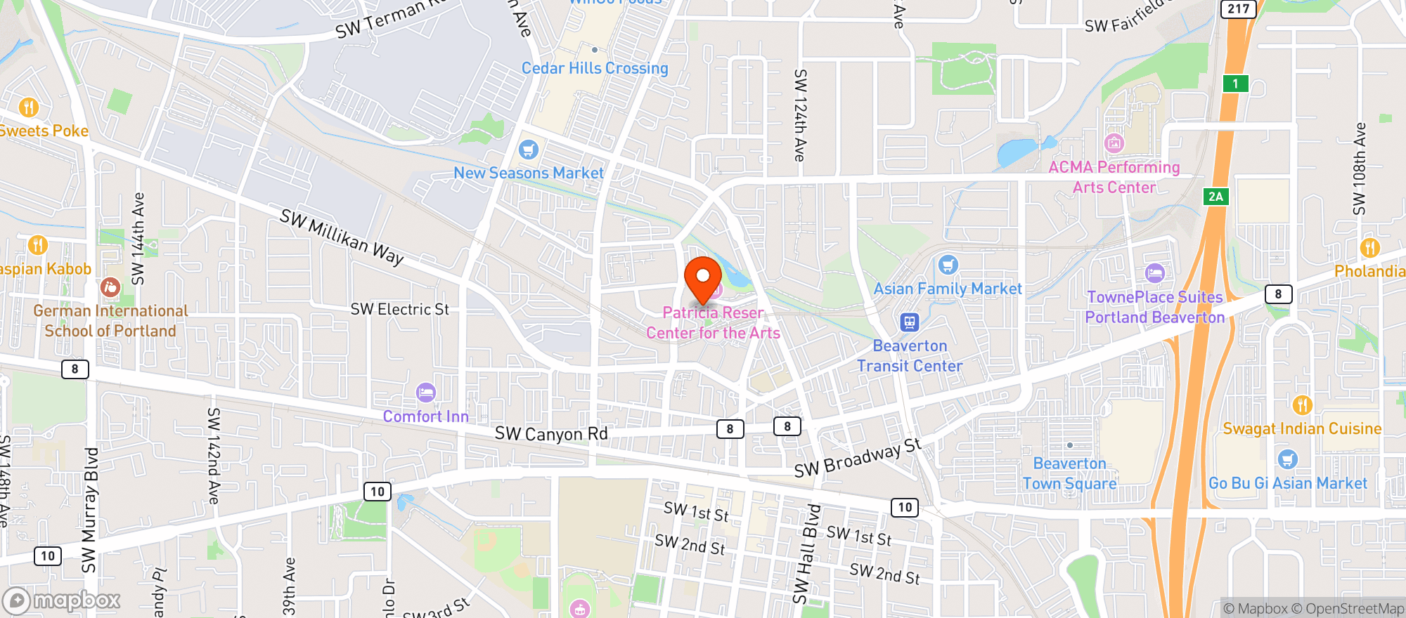 Map showing Siam Lotus Restaurant