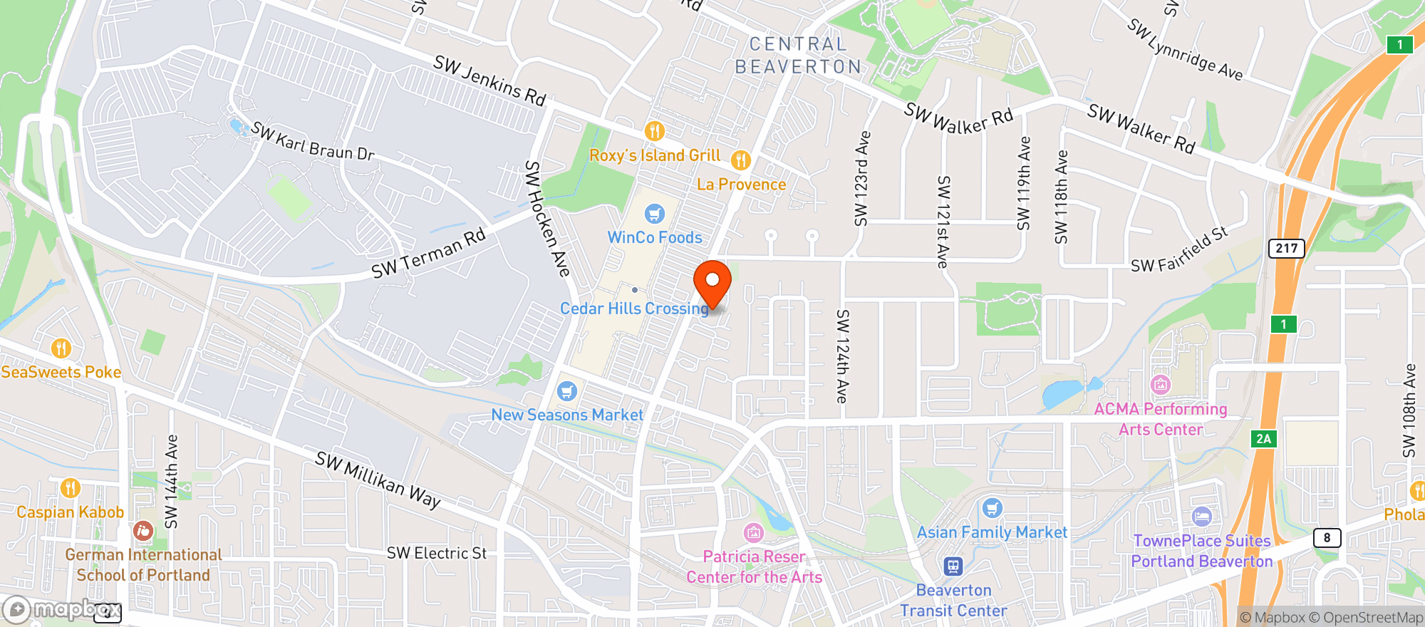 Map showing Cedar Hills Liquor