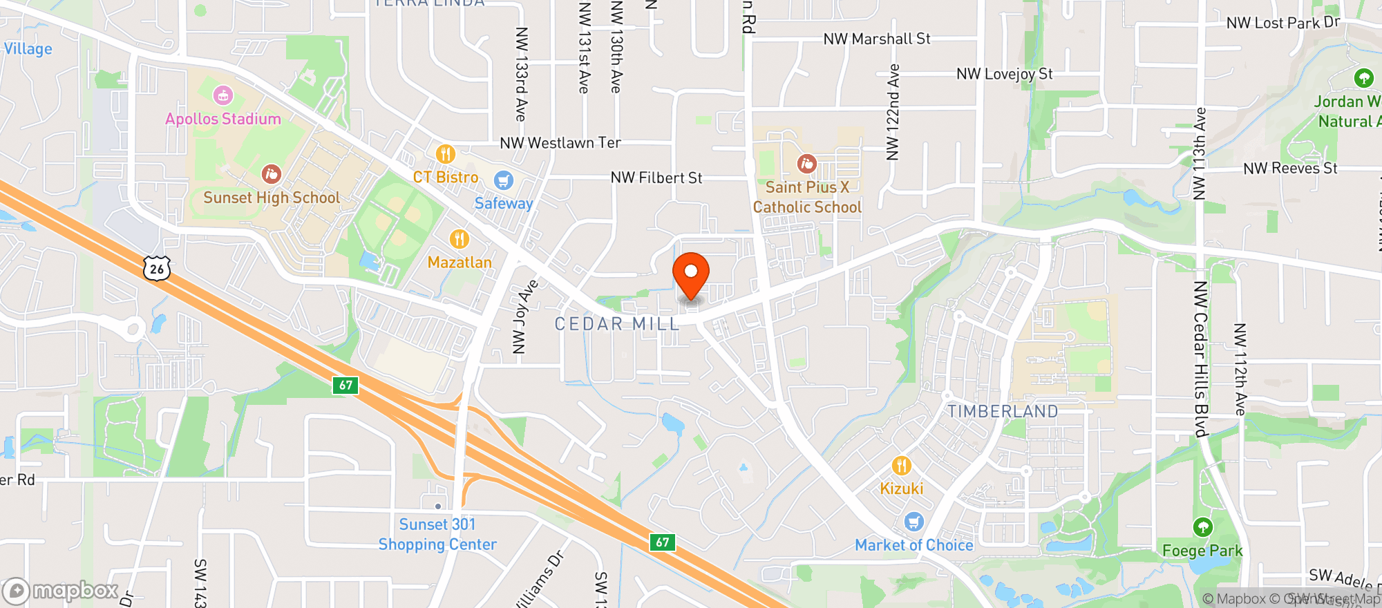 Map showing Jacksons #516 Nw Cornell