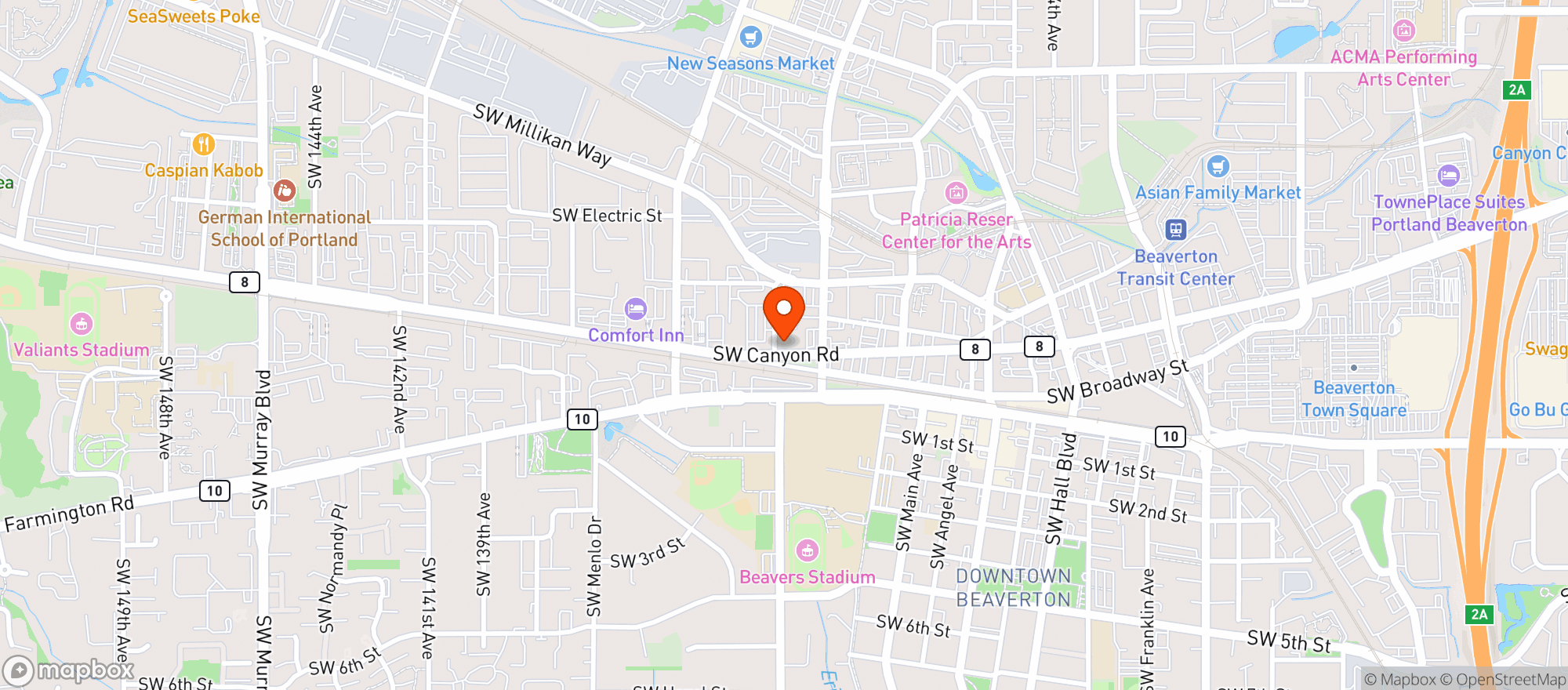Map showing Brickyard Tavern