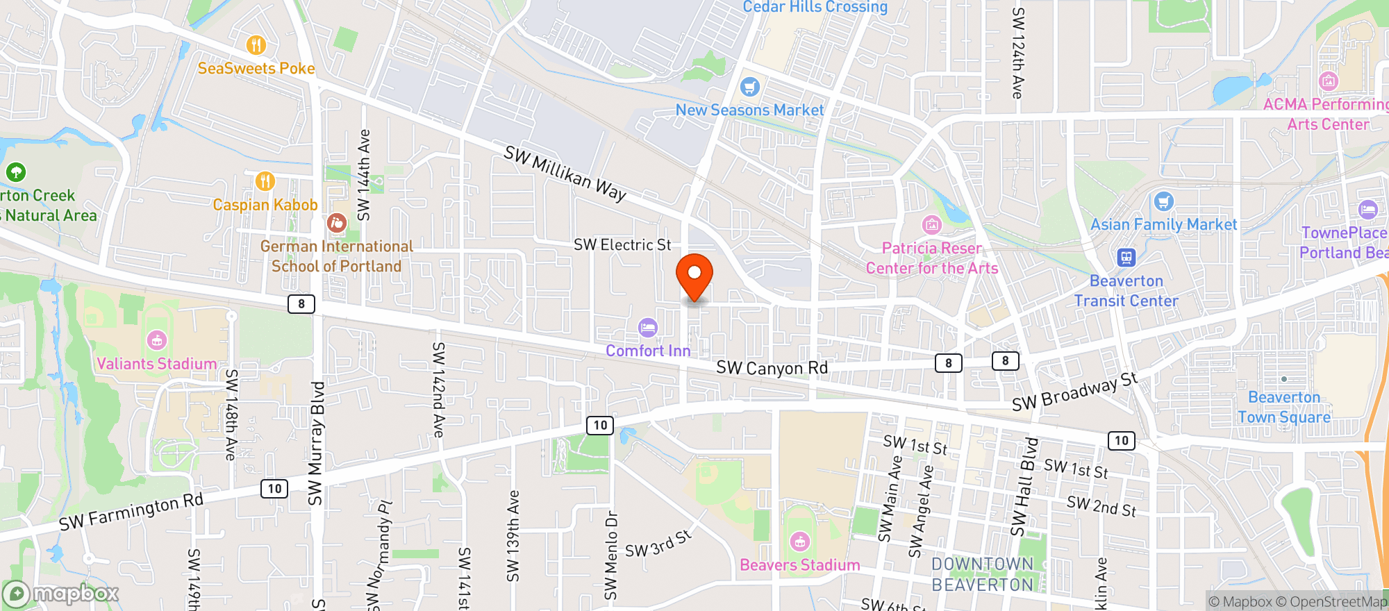 Map showing Quick Stop Mart