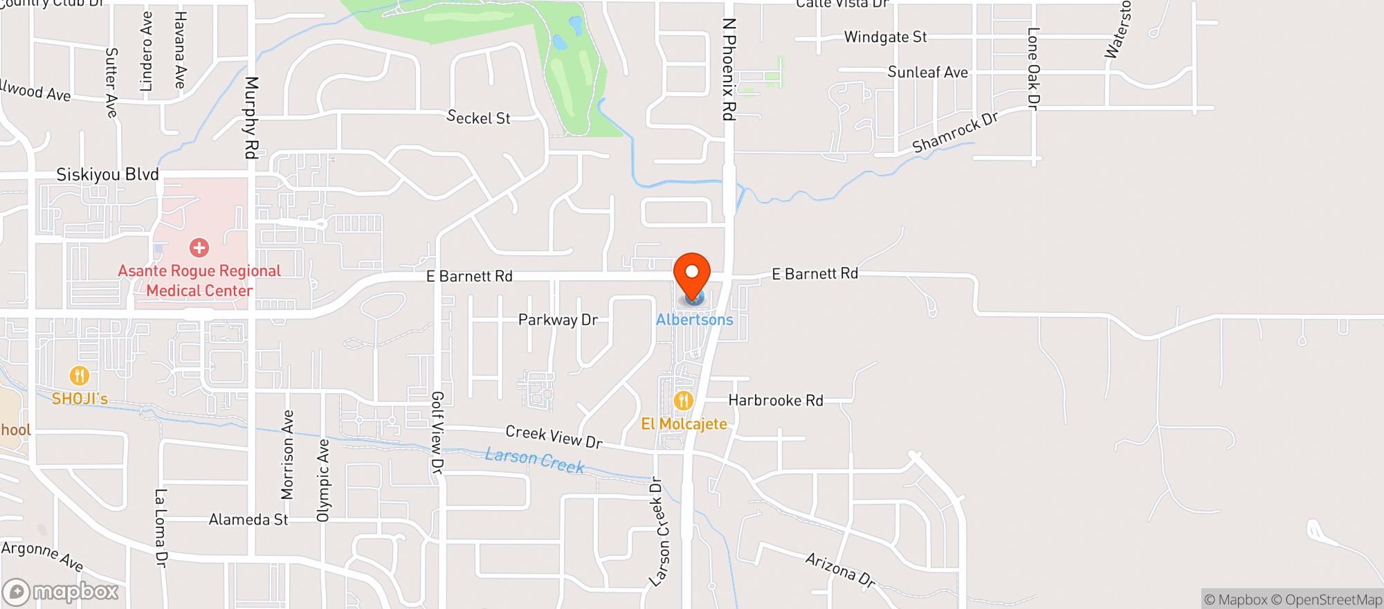 Map showing Albertsons