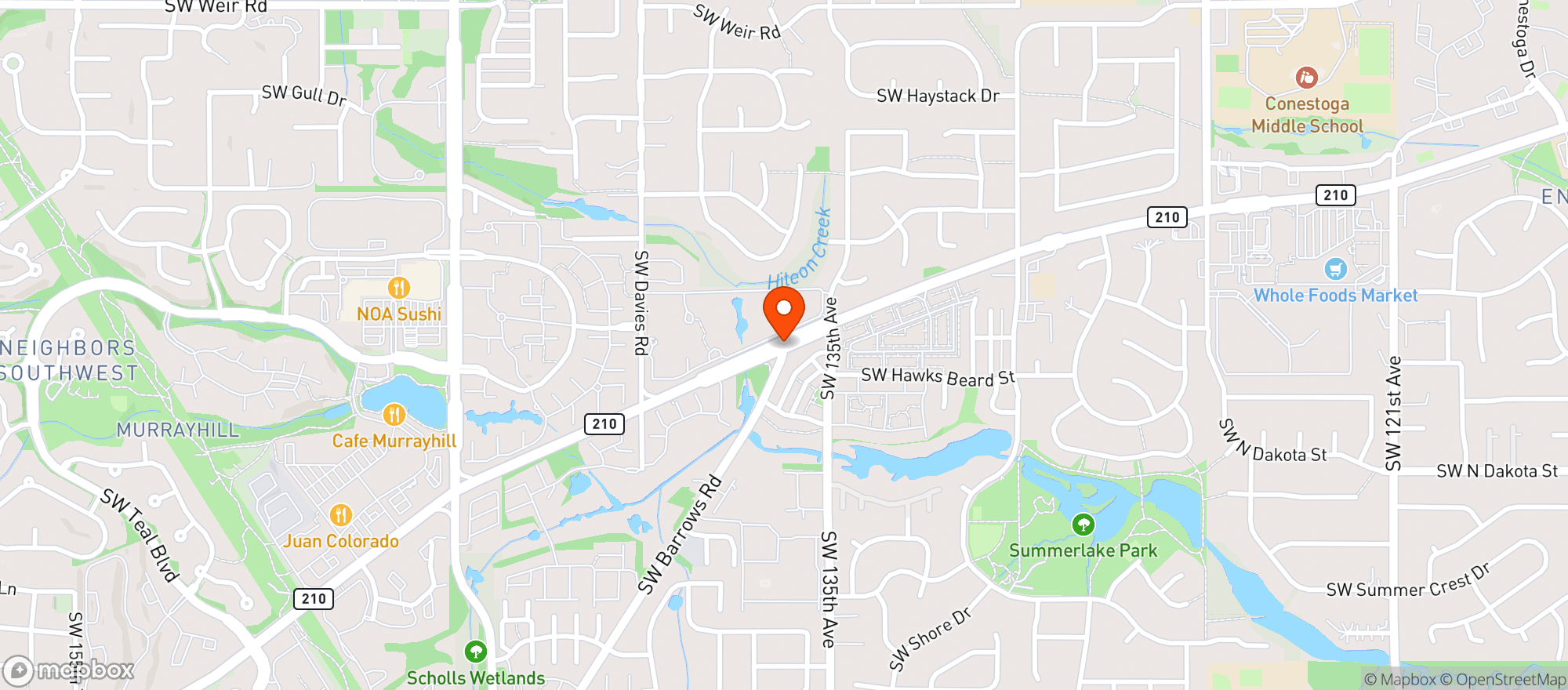 Map showing Big Reds A Western Cafe