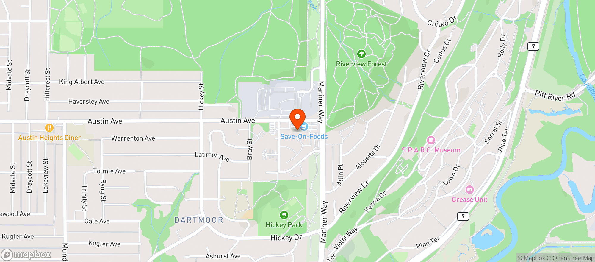 Map showing Save-On-Foods