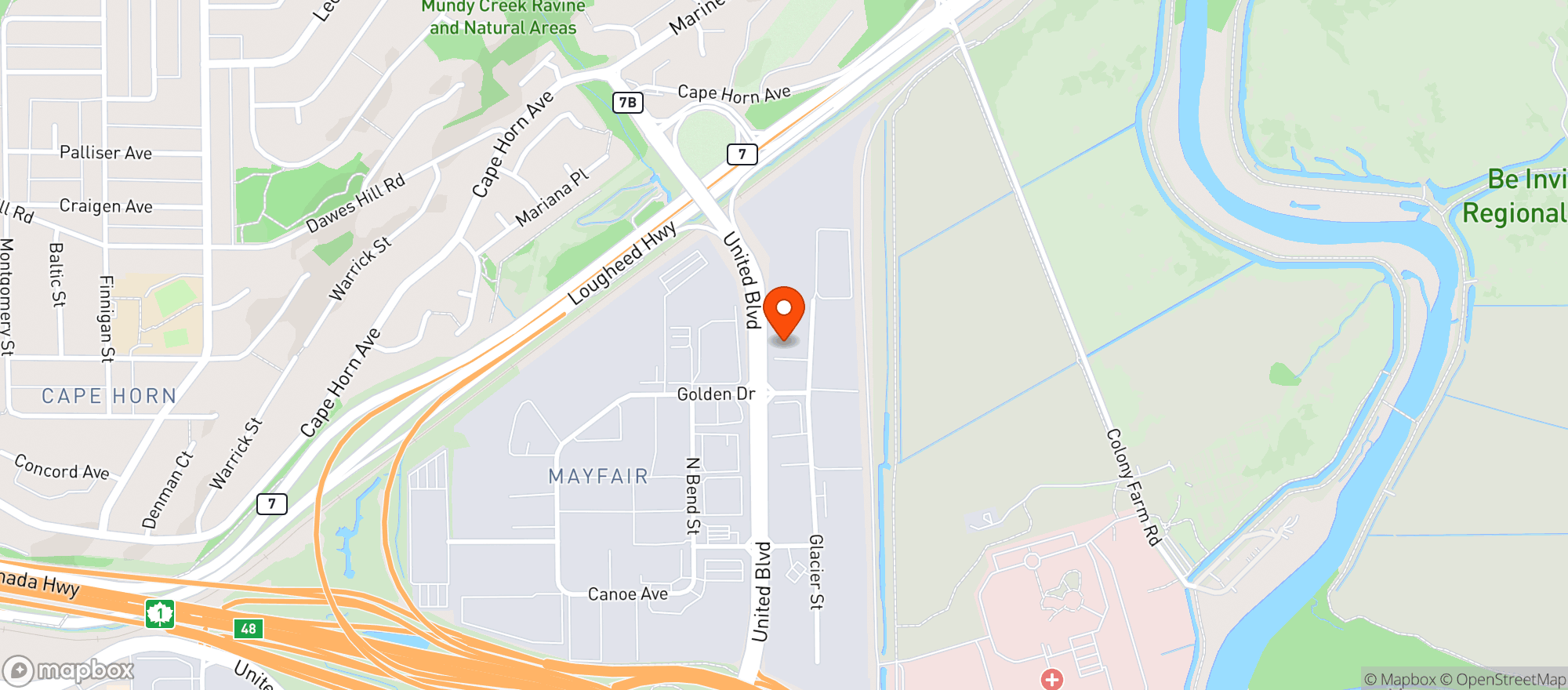 Map showing Legends Grocery Co