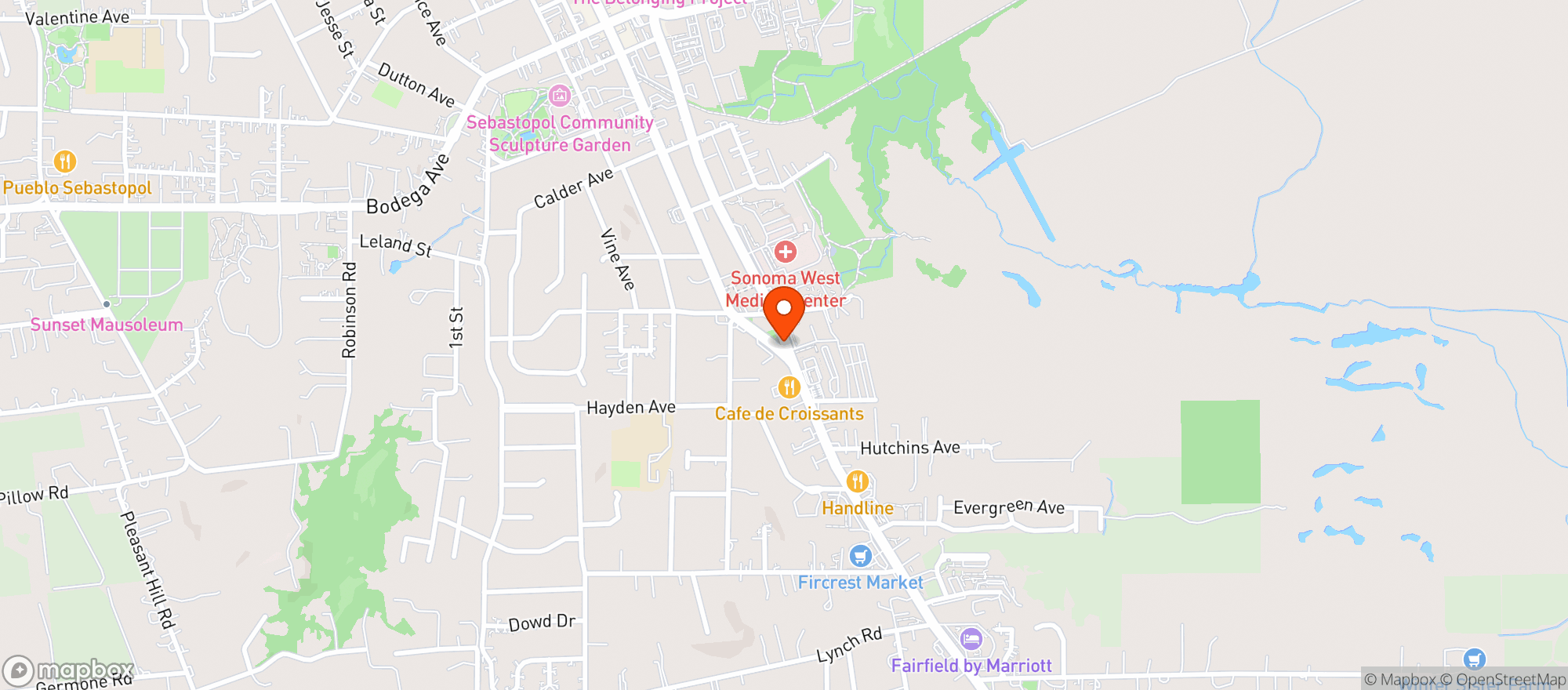 Map showing Solful - Sebastopol
